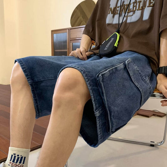 Baggy Denim Cargo Shorts For Men Jeans - Fashion Work Clothes - www.Shopthatapp.com