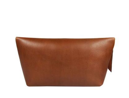 Belleza Leather Makeup Bag - Saddle - www.Shopthatapp.com