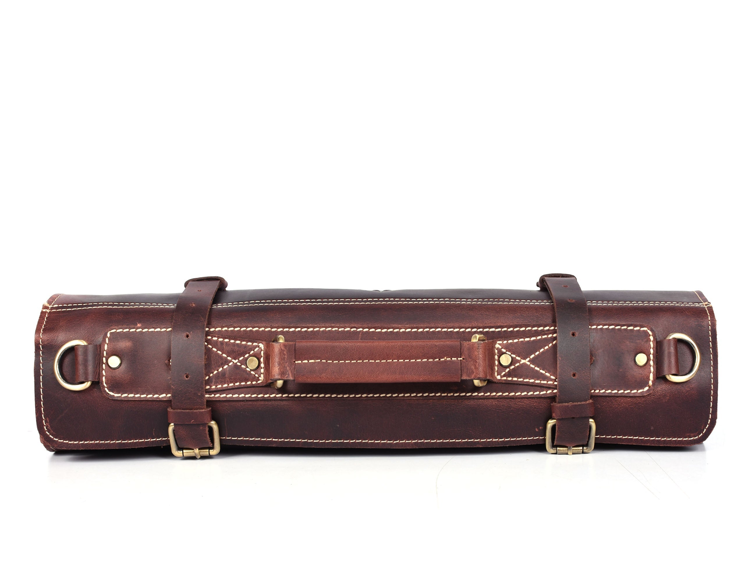 Bend Leather Chef Knife Roll 10 Slot - Walnut Brown - www.Shopthatapp.com