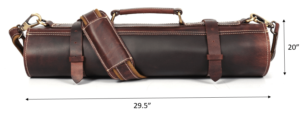 Bend Leather Chef Knife Roll 10 Slot - Walnut Brown - www.Shopthatapp.com