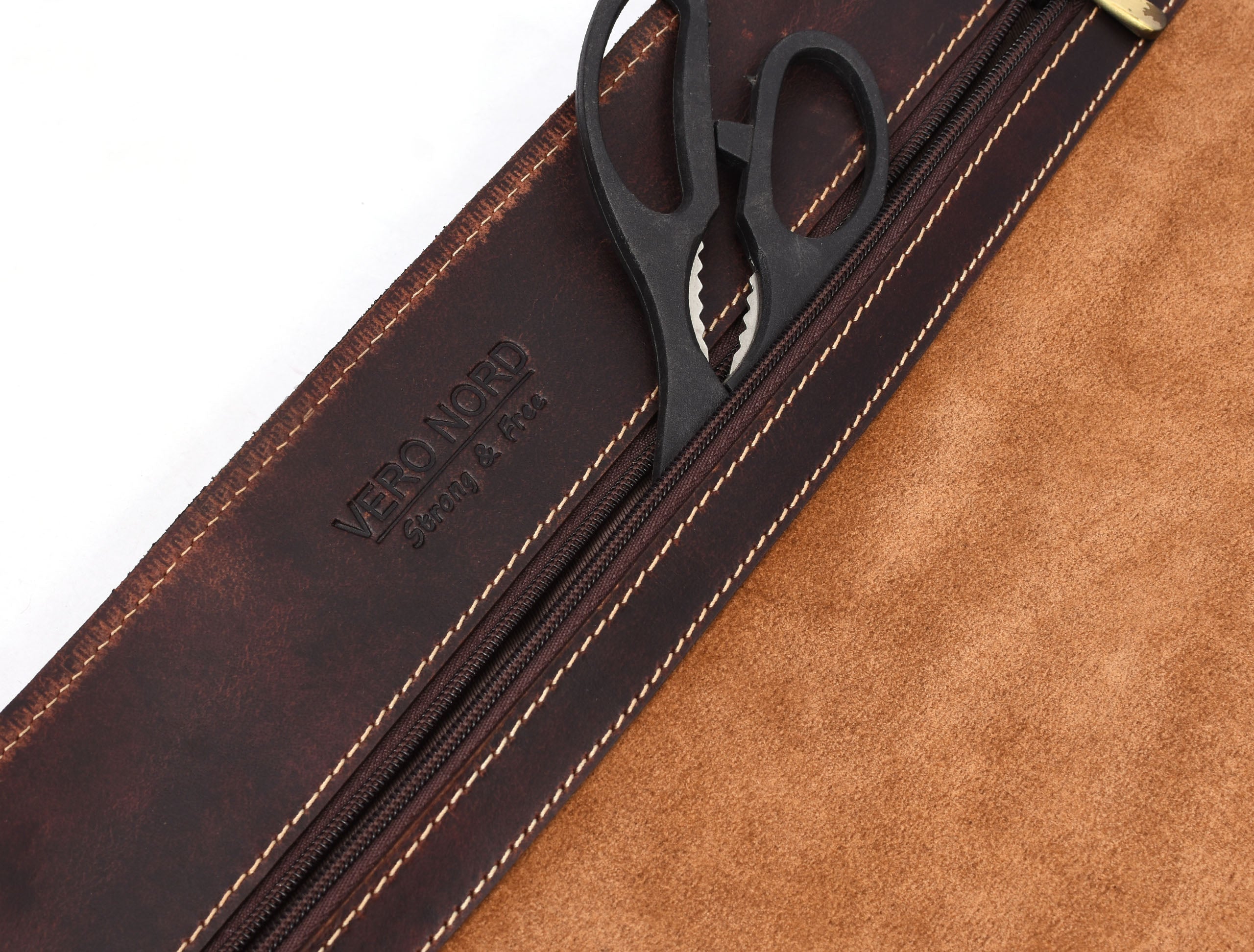 Bend Leather Chef Knife Roll 10 Slot - Walnut Brown - www.Shopthatapp.com