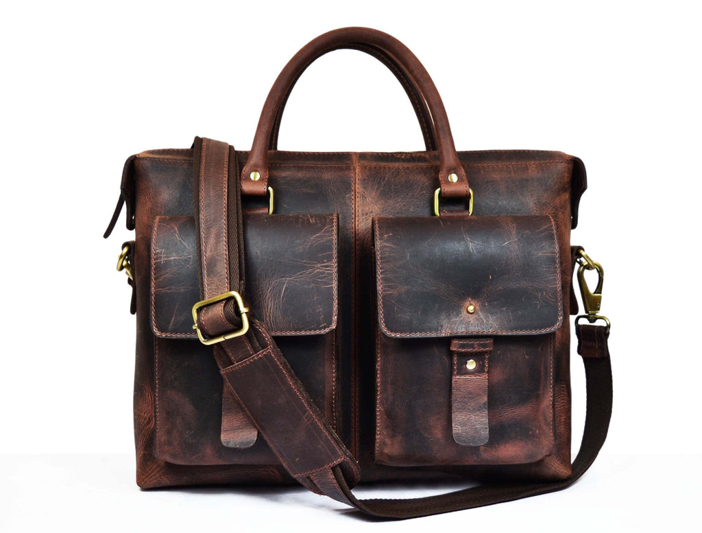 Berkeley Leather Portfolio Bag - Walnut Brown - www.Shopthatapp.com