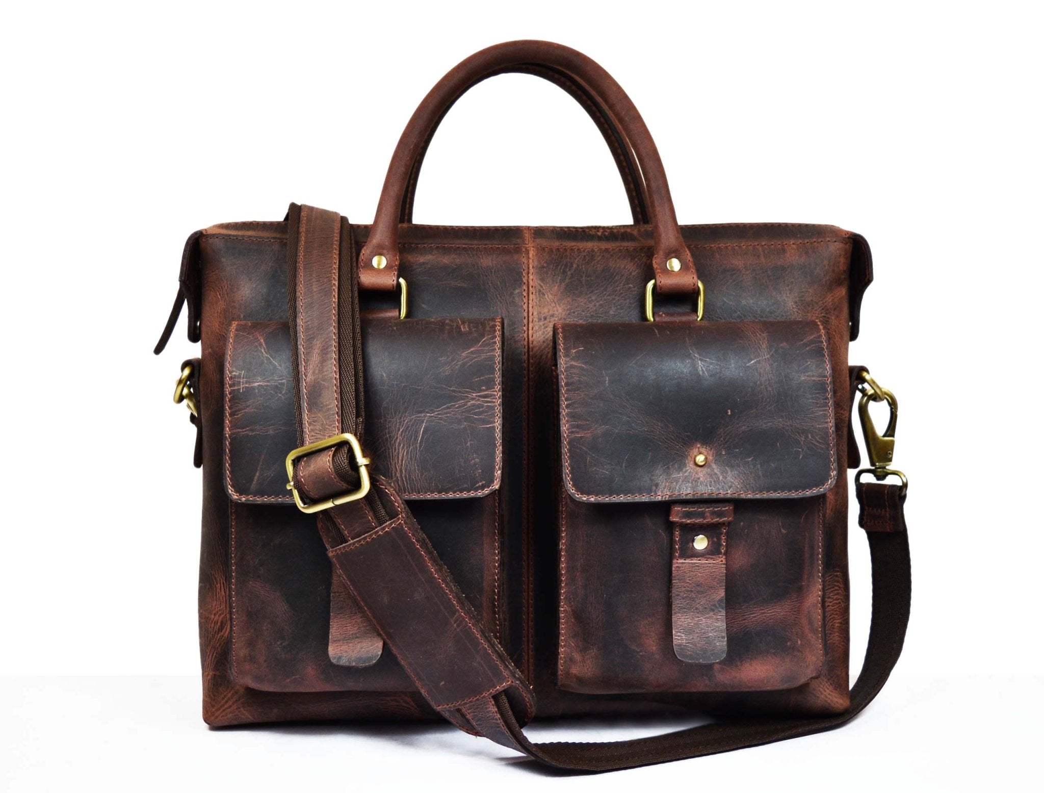 Berkeley Leather Portfolio Bag - Walnut Brown - www.Shopthatapp.com
