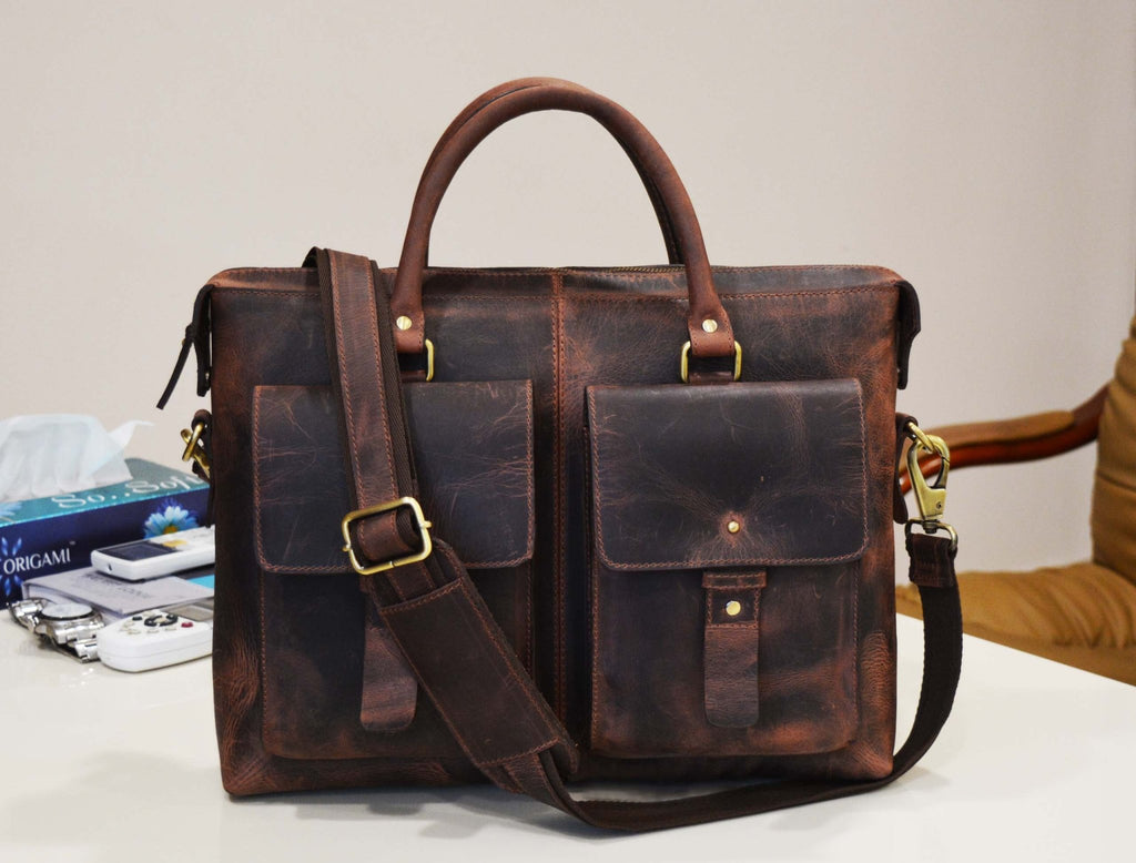 Berkeley Leather Portfolio Bag - Walnut Brown - www.Shopthatapp.com