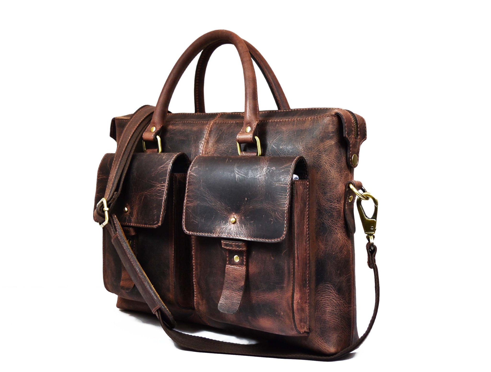 Berkeley Leather Portfolio Bag - Walnut Brown - www.Shopthatapp.com
