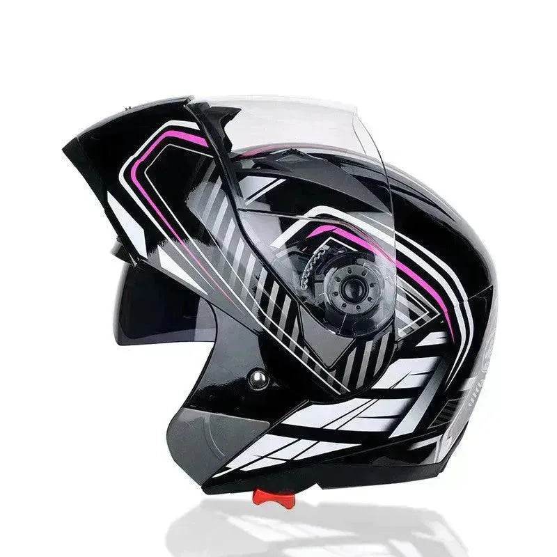 Best Motorcycle Helmet Half Helmet Anti-fog Sunscreen Double Lens Full Face Bike Helmet - www.Shopthatapp.com