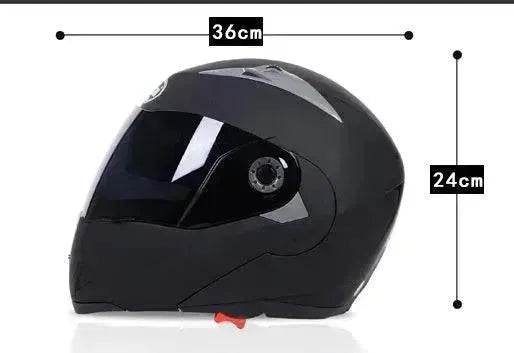 Best Motorcycle Helmet Half Helmet Anti-fog Sunscreen Double Lens Full Face Bike Helmet - www.Shopthatapp.com