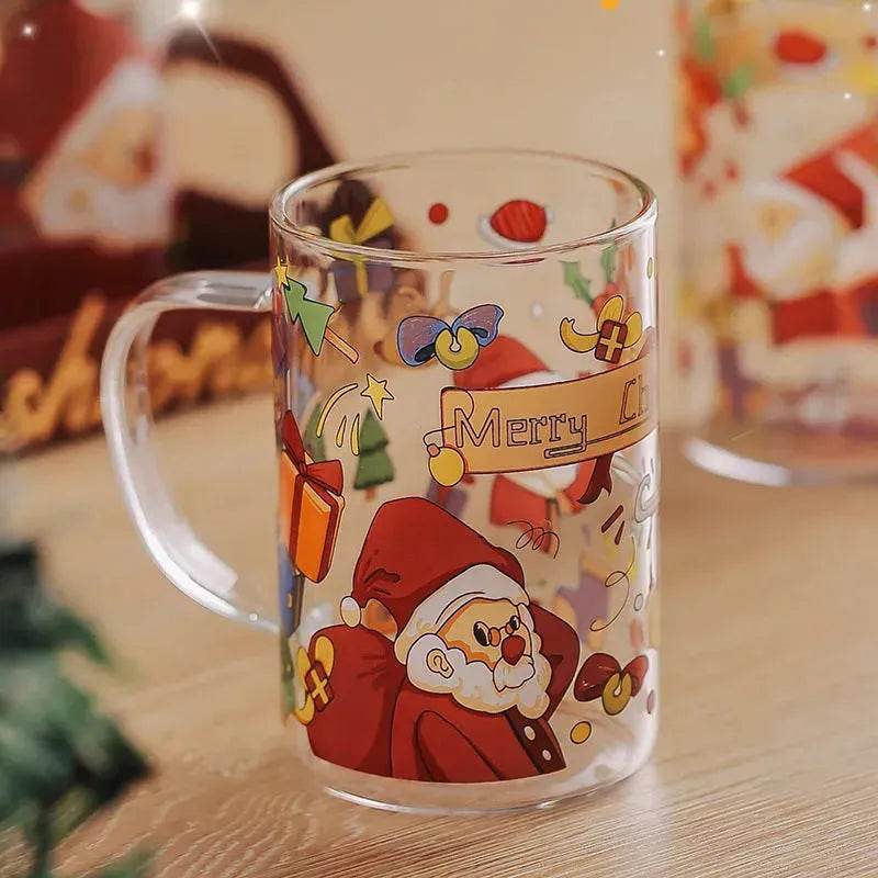 2024 Christmas Gift High Beauty Creative Cup Christmas Snowman Glass Cup High Temperature Resistant - www.Shopthatapp.com