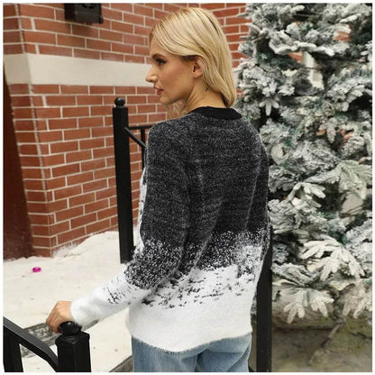 Ugly Christmas Knitted Women's Snowflake Sweater Top - www.Shopthatapp.com