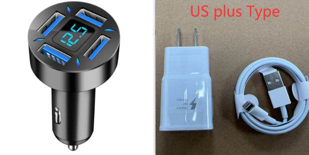 Four-port Car Charger 4USB Car Charger - www.Shopthatapp.com
