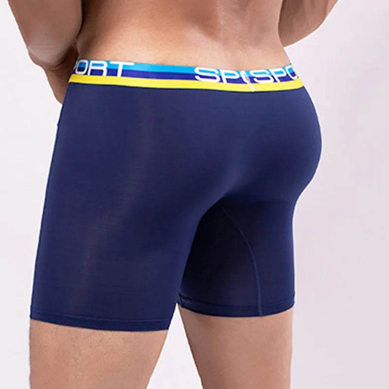 Anti-wear Ice Silk breathable Midway Boxer Beach swimming Underwear - www.Shopthatapp.com