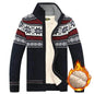 Men's Sweater Warm Velvet Sweatercoat Winter Wool Cardigan Male Casual Thicken Warm Fleece Christmas Sweater For Man - www.Shopthatapp.com