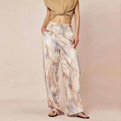 Casual Summer New High Waist Retro Printed Trousers - www.Shopthatapp.com