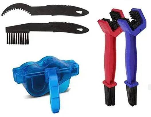 Bicycle Cleaning Tool Set Large Bristle Scrub Chain Cleaner Small Brush - www.Shopthatapp.com