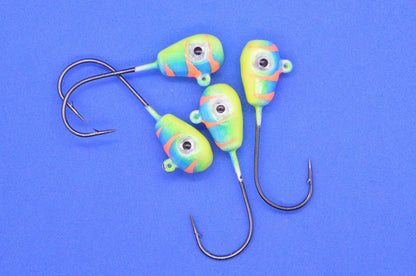 Big Sky Deluxe KnockOut 1/4oz Glow Jigs 4/pack - www.Shopthatapp.com