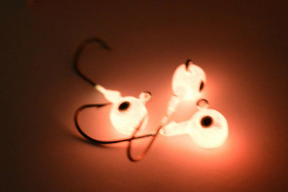 Big Sky Titan 3/8oz Heavy Duty Jig Heads Glow 3/pack - www.Shopthatapp.com