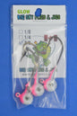 Big Sky Titan 3/8oz Heavy Duty Jig Heads Glow 3/pack - www.Shopthatapp.com