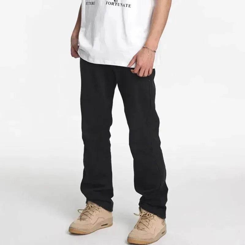 Black All-matching Straight All-matching Jeans - www.Shopthatapp.com