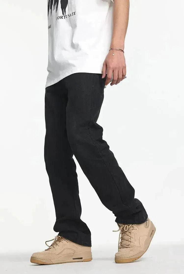 Black All-matching Straight All-matching Jeans - www.Shopthatapp.com