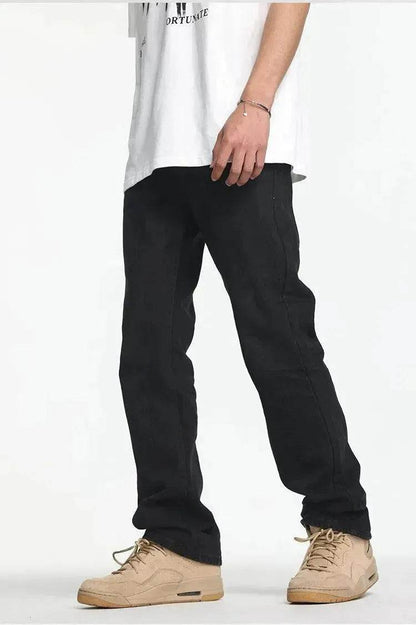 Black All-matching Straight All-matching Jeans - www.Shopthatapp.com