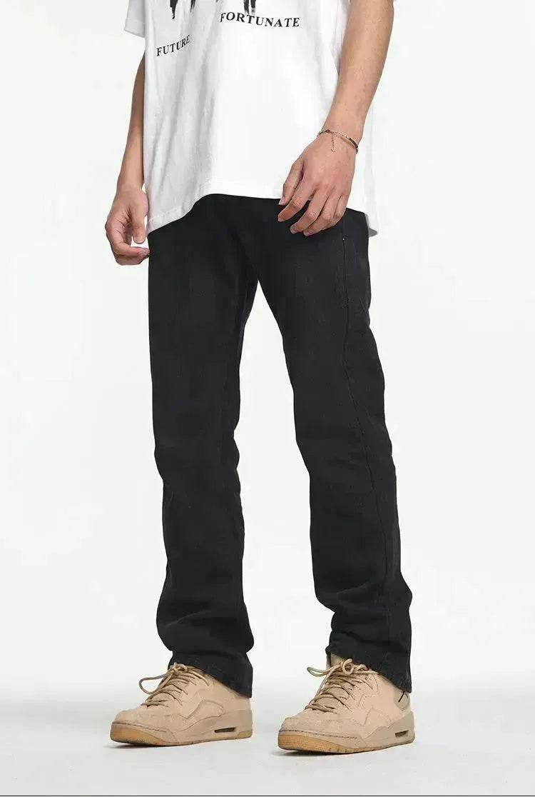 Black All-matching Straight All-matching Jeans - www.Shopthatapp.com