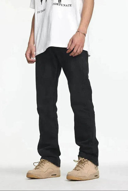 Black All-matching Straight All-matching Jeans - www.Shopthatapp.com