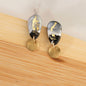 Alma Rosa Jewelry Black and Grey Stud Earrings - Www.Shopthatapp.com