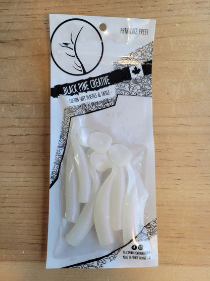 Black Pine Creative 2-3/4" Glow Paddle Tails 6/pk - www.Shopthatapp.com