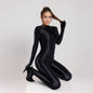 Spandex Nylon Full Bodysuit Zentai Shinny Cosplay Jumpsuit Attached Gloves - www.Shopthatapp.com