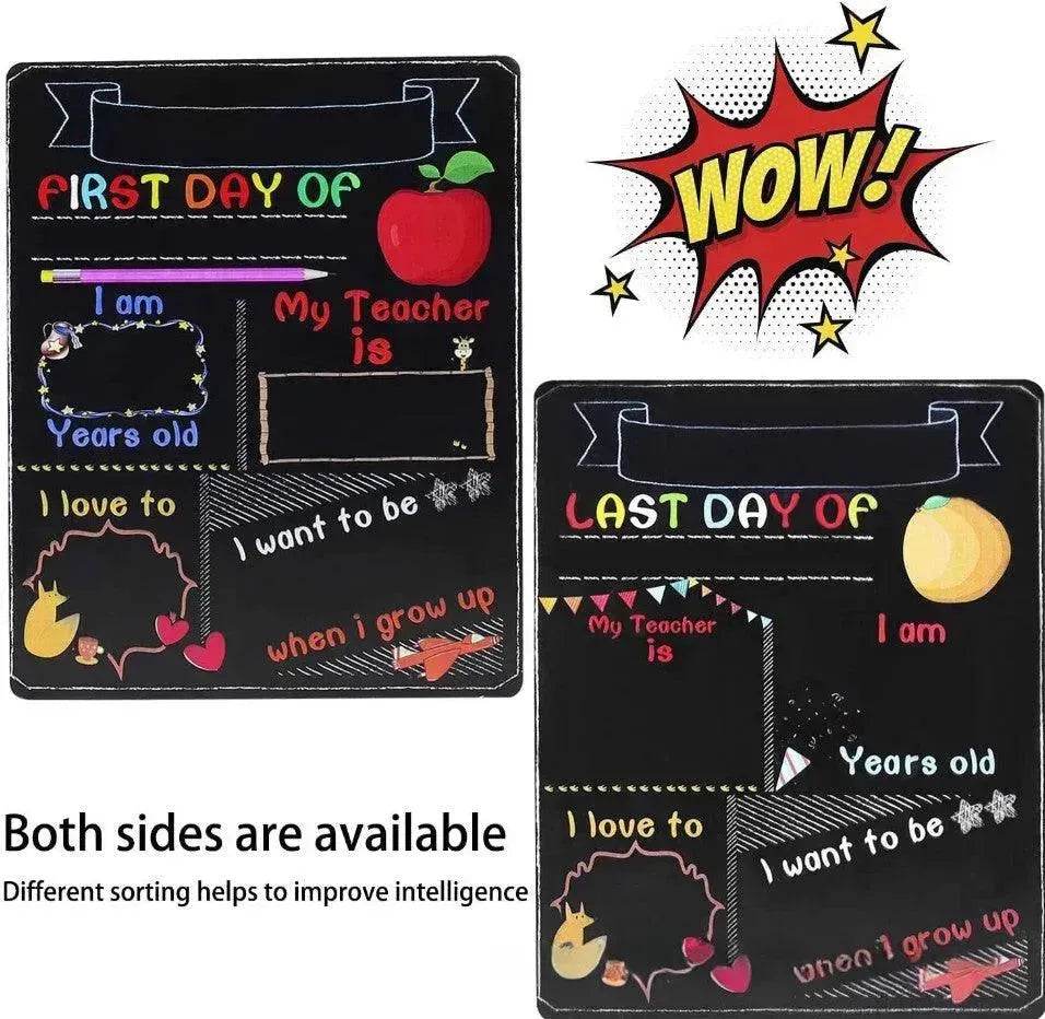 Blackboard First Day Of School Wooden Craftwork - www.Shopthatapp.com