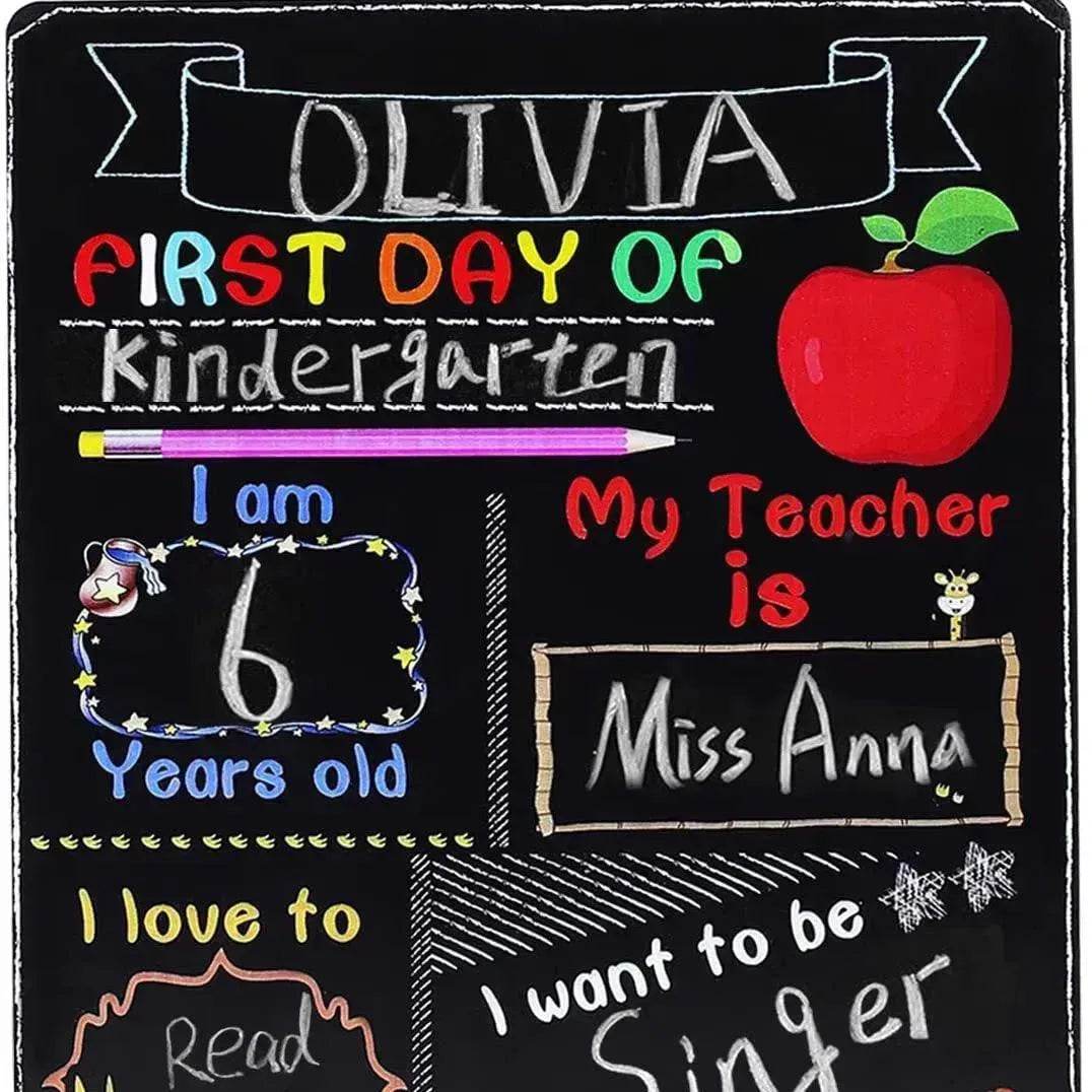 Blackboard First Day Of School Wooden Craftwork - www.Shopthatapp.com