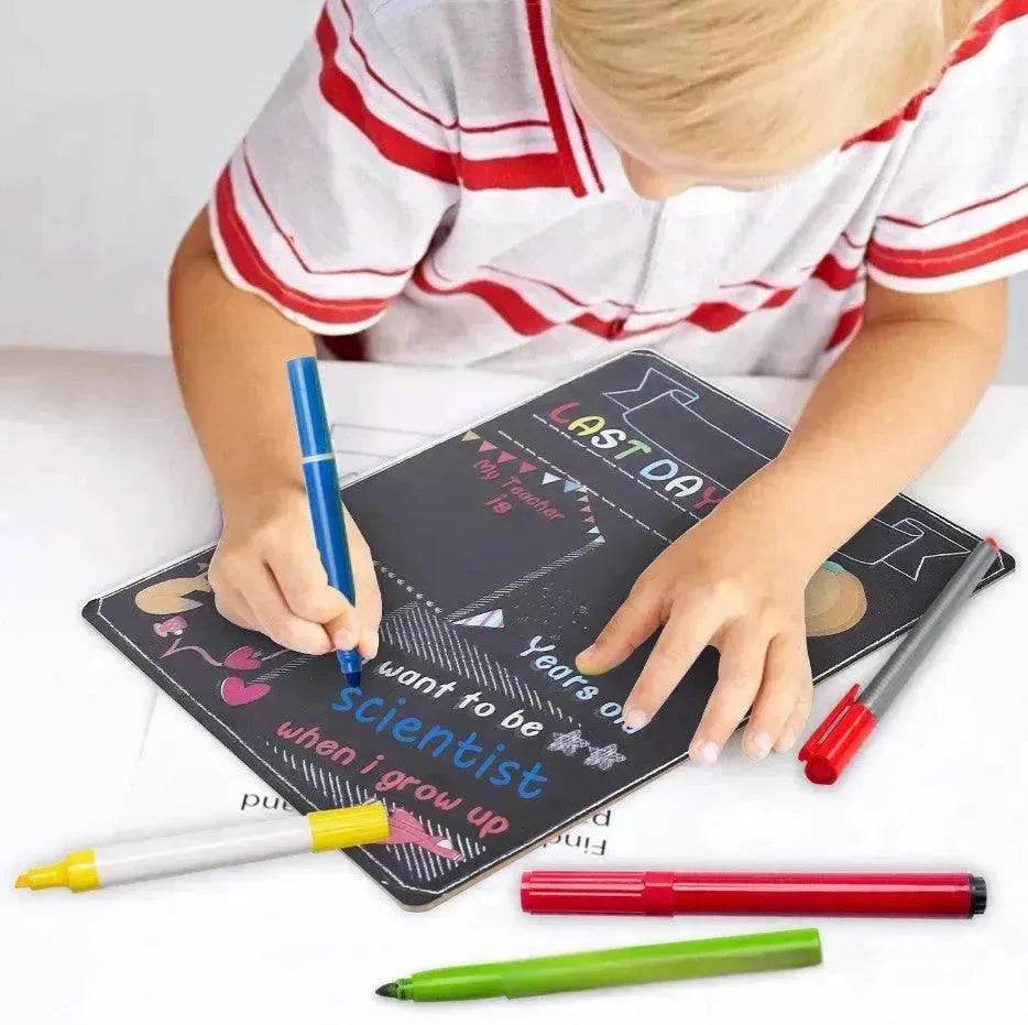 Blackboard First Day Of School Wooden Craftwork - www.Shopthatapp.com