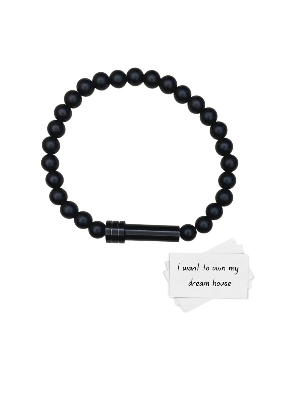 Bracelet d'intention en onyx noir