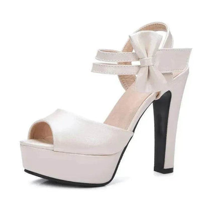 Block Heel Super High Heel Sandals - www.Shopthatapp.com