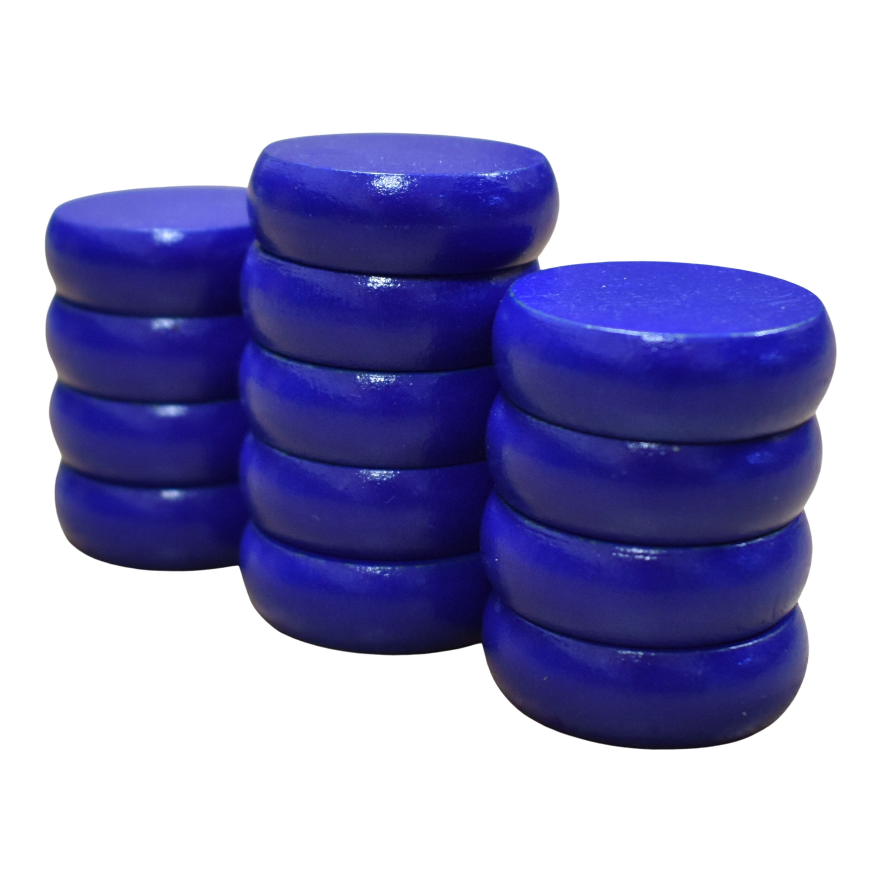 13 Blue Crokinole Discs (Half Set) - www.Shopthatapp.com
