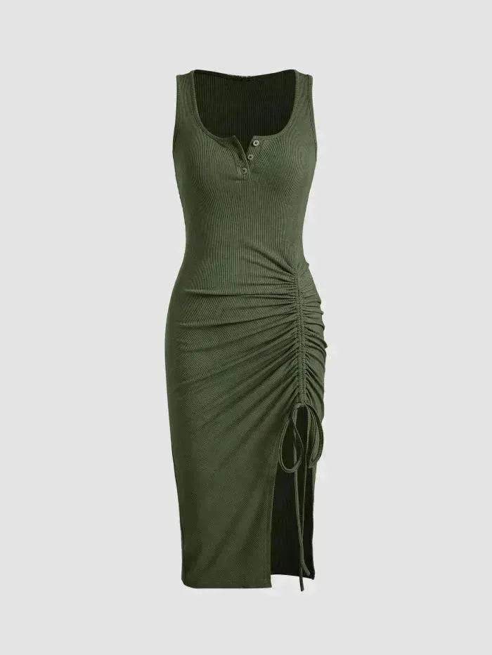 Bottom Drawstring Thread Dress Tight Skirt - www.Shopthatapp.com