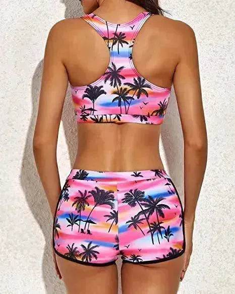 Boxer Three-piece Seaside Vacation Beach Swimsuit - www.Shopthatapp.com