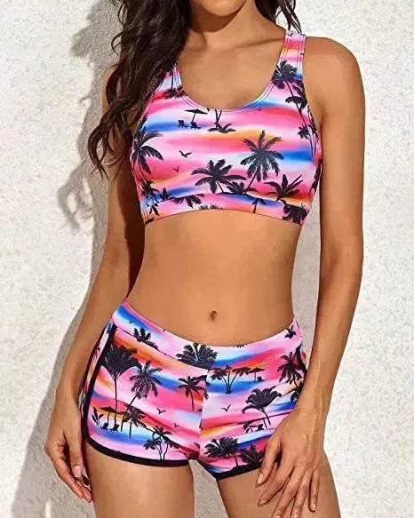 Boxer Three-piece Seaside Vacation Beach Swimsuit - www.Shopthatapp.com