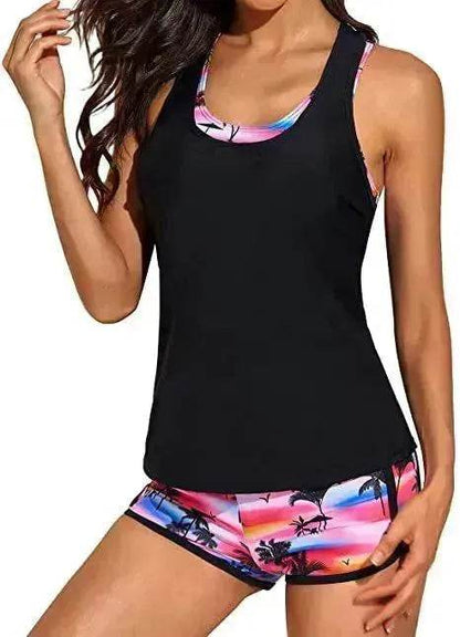 Boxer Three-piece Seaside Vacation Beach Swimsuit - www.Shopthatapp.com
