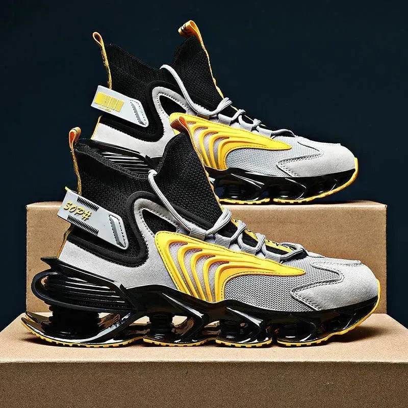 Breathable Fly Woven Mesh High-top Thick-soled Old Shoes Casual Sports Socks Running Shoes - www.Shopthatapp.com