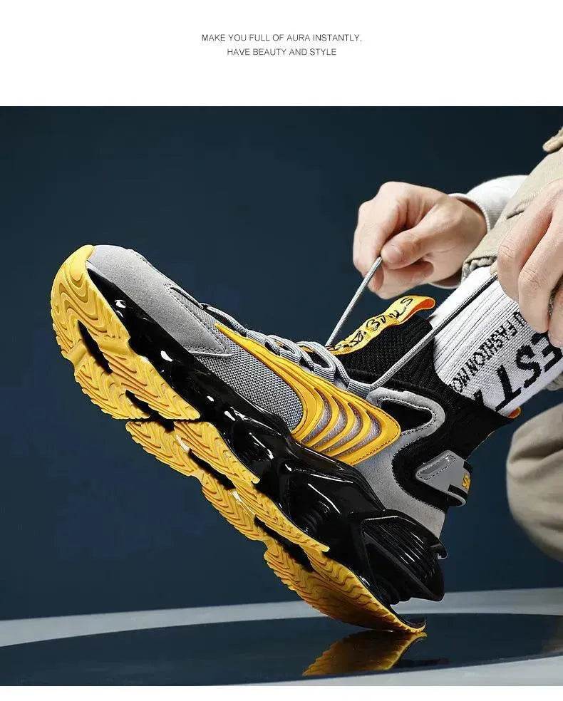 Breathable Fly Woven Mesh High-top Thick-soled Old Shoes Casual Sports Socks Running Shoes - www.Shopthatapp.com