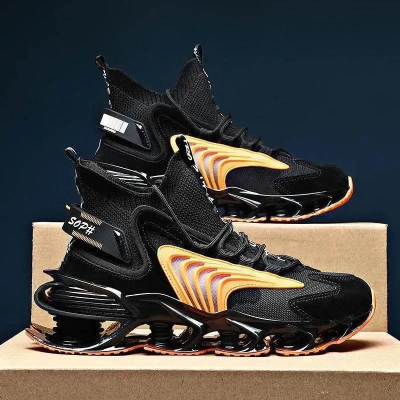 Breathable Fly Woven Mesh High-top Thick-soled Old Shoes Casual Sports Socks Running Shoes - www.Shopthatapp.com