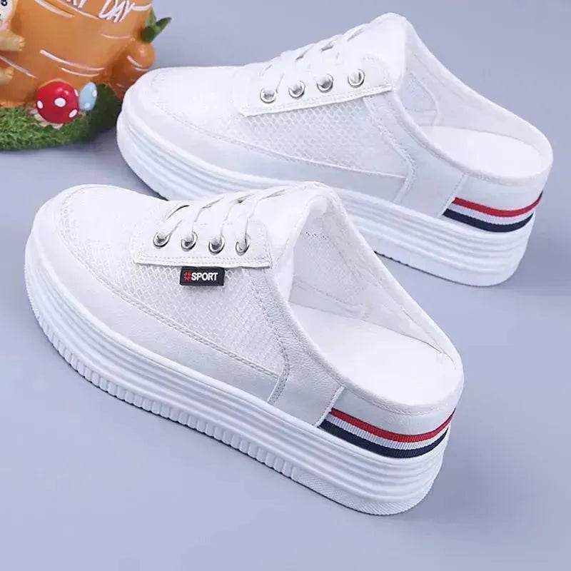 Breathable Summer Spring Half Sneakers Slide Shoe - www.Shopthatapp.com