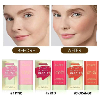 Brightening And Repairing Three-dimensional Highlight Delicate Waterproof Multifunctional Blush Stick - www.Shopthatapp.com