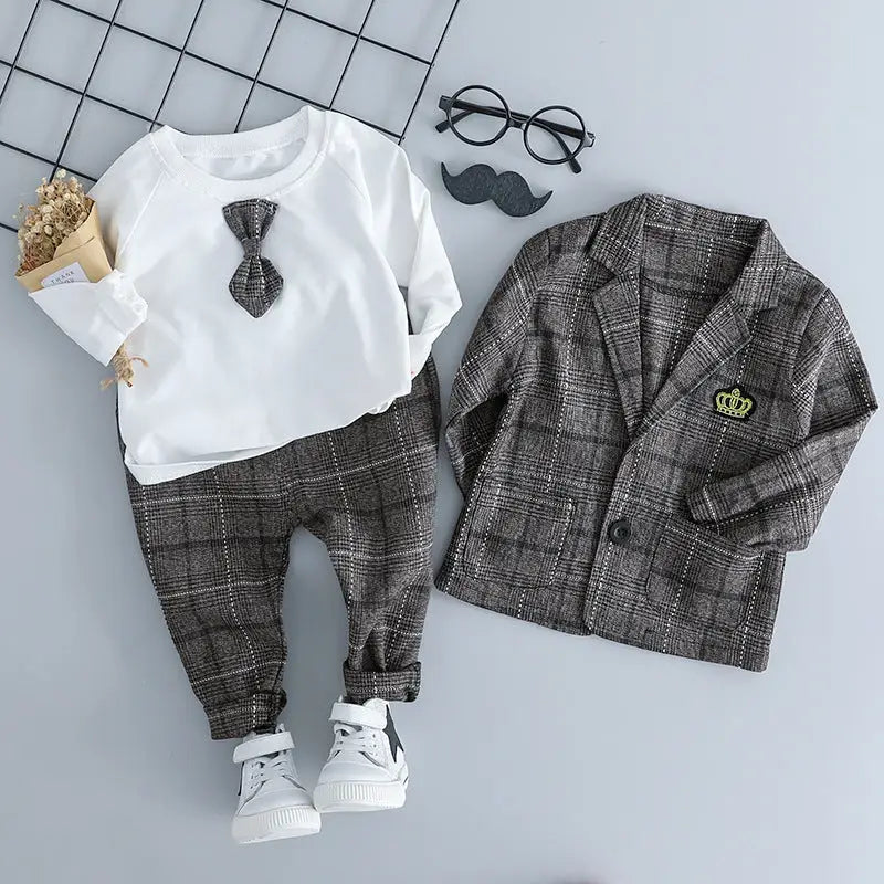British small suit children's suit gentleman three-piece suit - www.Shopthatapp.com