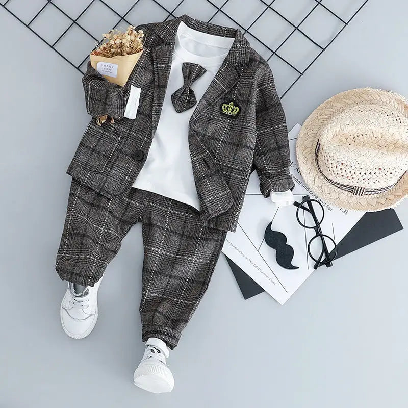 British small suit children's suit gentleman three-piece suit - www.Shopthatapp.com