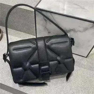 Business Commute Embossed Diamond Stripe Under arm Shoulder Handbag - www.Shopthatapp.com