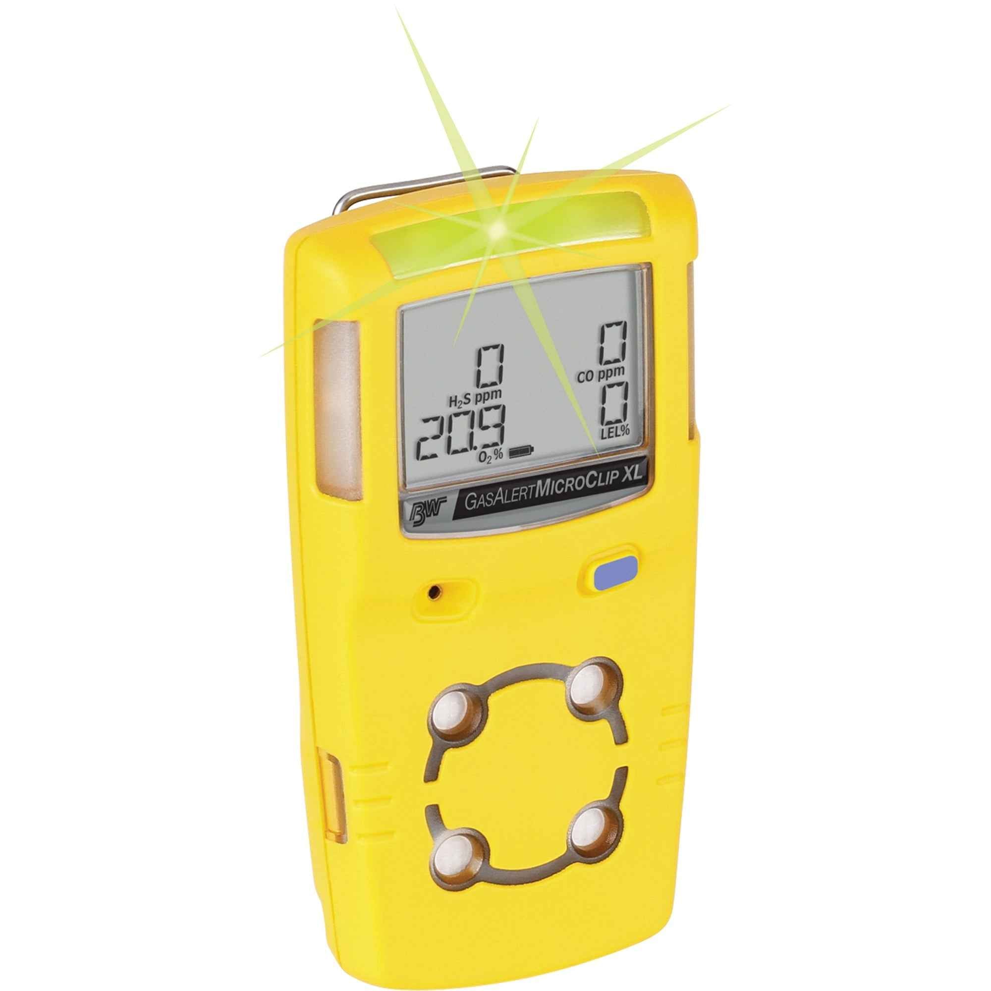 BW™ MicroClipXL Multi-Gas Detector, 4 Gas, CO/H2S/LEL/O2 - www.Shopthatapp.com