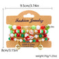 4pcs Christmas Snowman Handmade Beaded Bracelet set gift idea - www.Shopthatapp.com