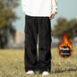 Autumn And Winter Straight Casual Wide-leg Corduroy Baggy Cargo Pant Overalls Men - www.Shopthatapp.com